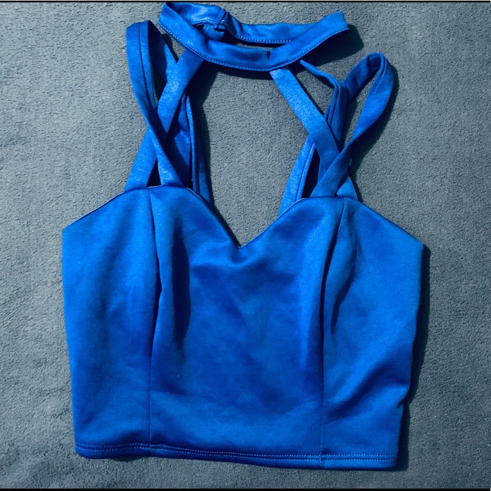 Cobalt blue crop top